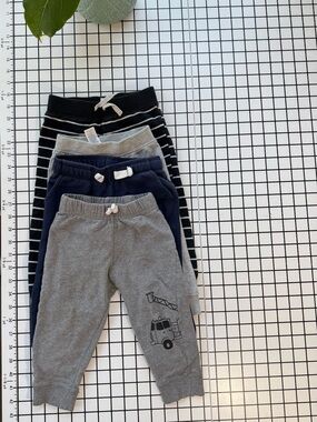 Kids Grey and Navy Jogger Pants Pack - 3-Pack